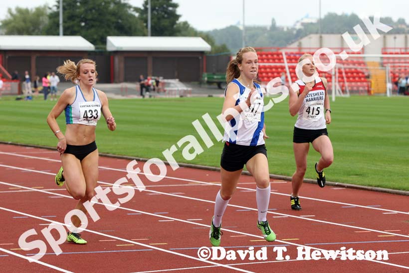 Junior womens 400 metres at the Gateshead Tartan Games Open.